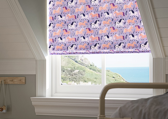 Pony Pals, Lilac - Roman Blind - Image 5